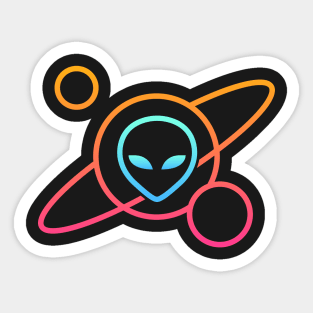 Psychedelic Rave Space Alien Sticker